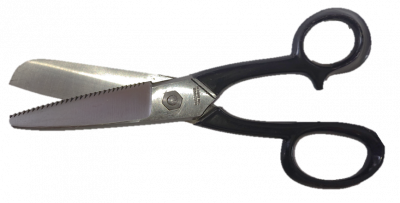 Lederschere mit gezahnter Schneide