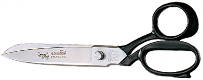 Zuschneideschere mit gebogenem Griff